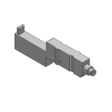SS0700-R-3-C - Individual EXH spacer:Slim Compact Plug-in Manifold Bar Base