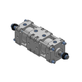 CBA2/CDBA2-XC10 - Dual Stroke Cylinder/Double rod type/End Lock Cylinder