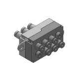 KDM6-X955-1 - ø2 One-touch Fittings Rectangular Multi-connector