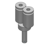 KJX Reducer Union Plug-in Y - Miniature One-touch Fittings KJX Reducer Union Plug-in Y