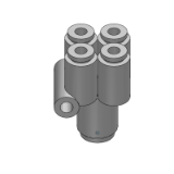 KQUD Different Diameter Double Union - One-touch Fittings Different Diameter Double Union