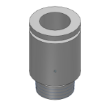 KQ2S (Inch) - Hexagon Socket Head Male Connector (Face Seal)