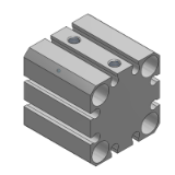 CQSM - Kompaktzylinder mit stabiler Schmierungsfunktion (Schmutzabstreifer)/Standardausführung:doppeltwirkend, einseitige Kolbenstange