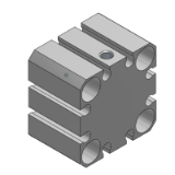 CQS/CDQS - Kompaktzylinder:Standardausführung, einfachwirkend, einseitige Kolbenstange