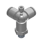 KGD (Codo tridimensional macho-tubo-tubo) - Conexión instantánea de acero inoxidable / Codo tridimensional macho-tubo-tubo