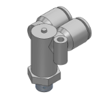 KGLU (Codo doble tubo-tubo) - Conexión instantánea de acero inoxidable / Codo doble tubo-tubo