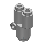 KJU Y tubo-tubo-macho - Conexión instantánea en miniatura KJU Y tubo-tubo-macho