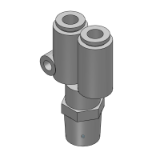 KQU Y reducción tubo roscada - Conexión instantánea Y reducción tubo roscada