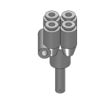 KQXD Y clavija cuádruple tubo - Conexión instantánea Y clavija cuádruple tubo