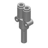KQ2X - Y clavija-tubo de diámetro diferente