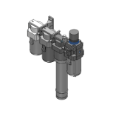 IDG_A_UNIT-X017 - Secador de aire de membrana, unidad individual: Con regulador del filtro submicrónico (serie AWD)